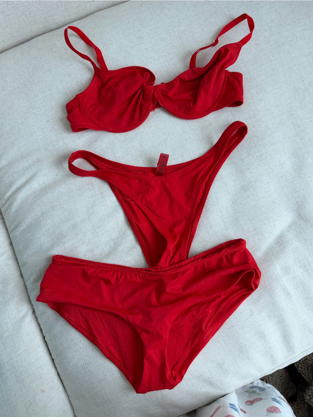 SKIMS Red Women's Bikini Set